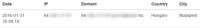 A basic web interface showing the IP of the tracked user ip-view