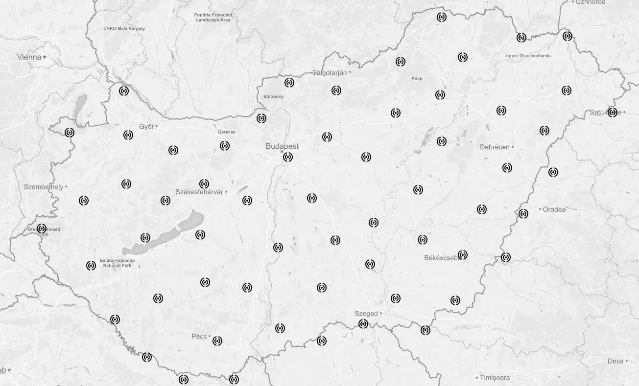 Virtual weather stations in Hungary virtual_weather_stations